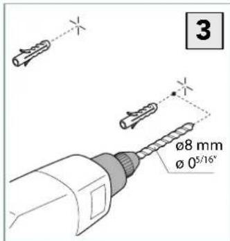 3 Ø8 mm Ø 0^5/16°