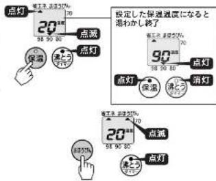 Tiger PIQ-G220 - 省エネ保温中に再沸とうするとき - 1