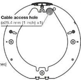 Cable access hole (ø25.4 mm {1 inch} x1) res