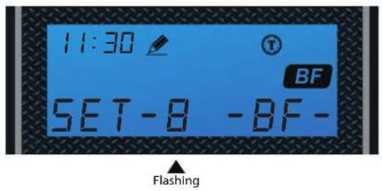 11:30 SET-B -BF- FF ▲ Flashing