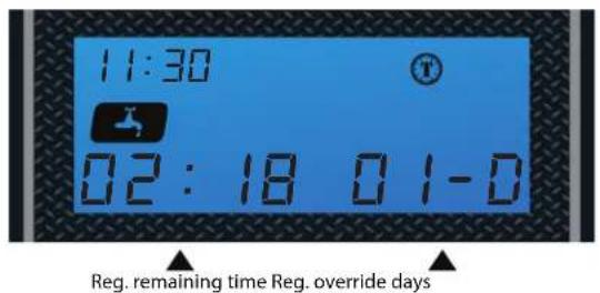 11:30 02:18 01-0 Reg. remaining time Reg. override days