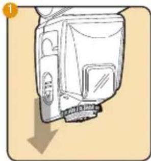 Bolt VS-570F - To install batteries, make sure the VS-570F is turned off and follow these steps: - 1