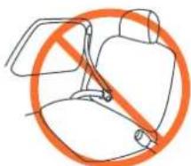 Prohibition sign showing a crossed-out chair with no text or symbols
