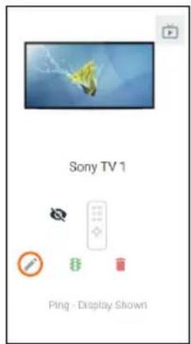 Sony TV 1 Ping - Display Shown