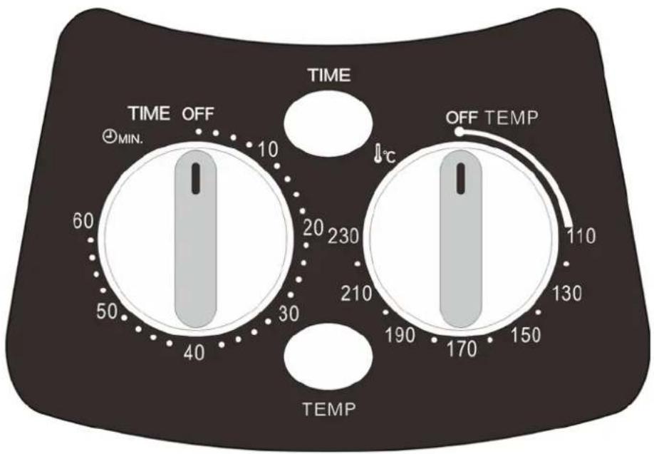 TIME OFF MIN. 60 10 20 230 210 190 170 150 130 110 OFF TEMP 40 30 50 TEMP