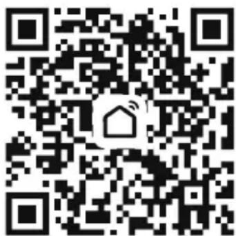QR code with a central logo depicting a house and signal icon, likely for mobile app or service access.
