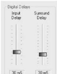 Digital Delays Input Delay Surround Delay 30 mS 30 mS