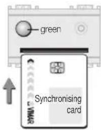 green Synchronising card