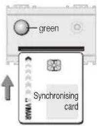 green Synchronising card