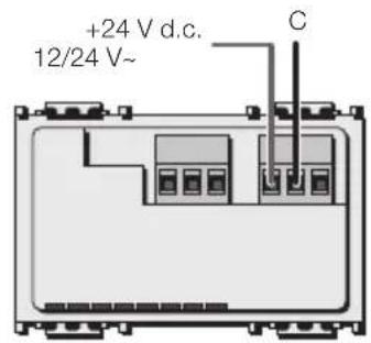 +24 V d.c. 12/24 V~ C