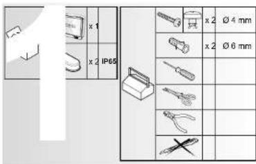 x 1 x 2 IP65 x 2 ∅ 4 mm x 2 ∅ 6 mm