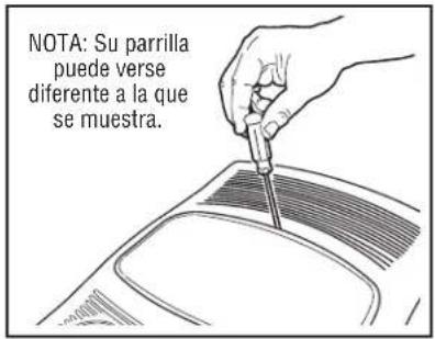 NOTA: Su parrilla puede verse diferente a la que se muestra.