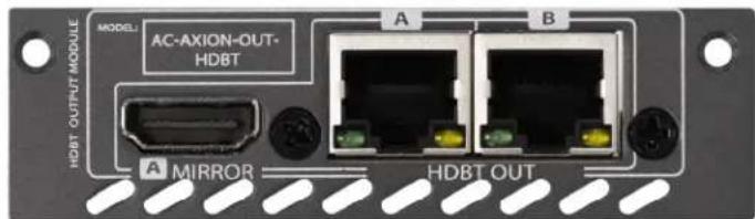 MODEL: AC-AXION-OUT-HDBT HDBT OUTPUT MODULE A MIRROR A HDBT OUT B