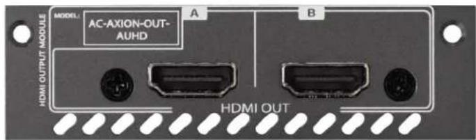 MODEL: AC-AXION-OUT-AUHD HDMI OUTPUT MODULE A B HDMI OUT