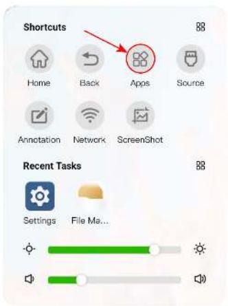 Shortcuts Home Back Apps Source Annotation Network ScreenShot Recent Tasks Settings File Ma...