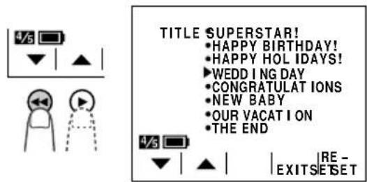 TITLE SUPERSTAR! • HAPPY BIRTHDAY! • HAPPY HOLIDAYS! • WEDDING DAY • CONGRATULATIONS • NEW BABY • OUR VACATION • THE END
