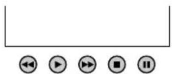 Simple diagram with a horizontal bar and five circular play button icons below (no text or symbols)