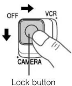 OFF VCR CAMERA Lock button