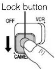 Lock button, OFF, VCR, CAME