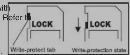 with Refer to LOCK Write-protect tab Write-protection state