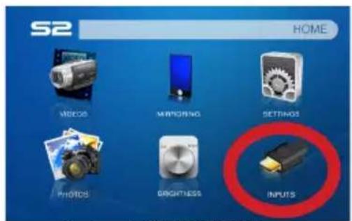 S2 HOME MINGS MENSORS SETTINGS PHOTOS DRIGHTNESS INPUTS