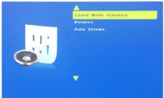 Sound Mode Standard Balance Auto Volume