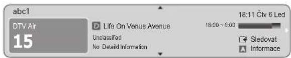 abc1 DTV Air 15 Life On Venus Avenue Unclassified No Detail Information 18:00 ~ 6:00 Sledovat Informace 18:11 Čtv 6 Led