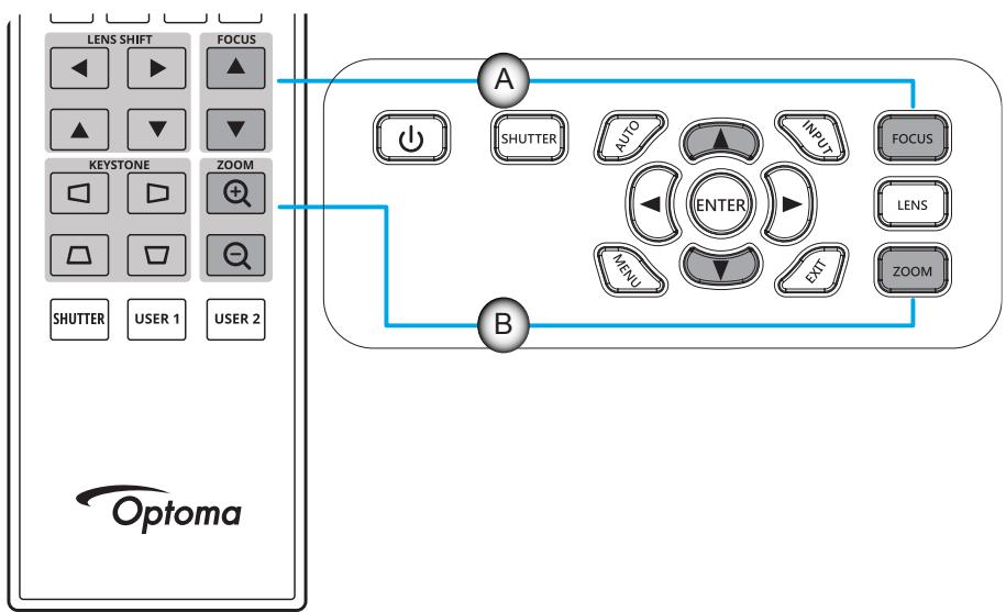 OPTOMA ZK1320 - Réglage du zoom et du focus du projecteur - 1