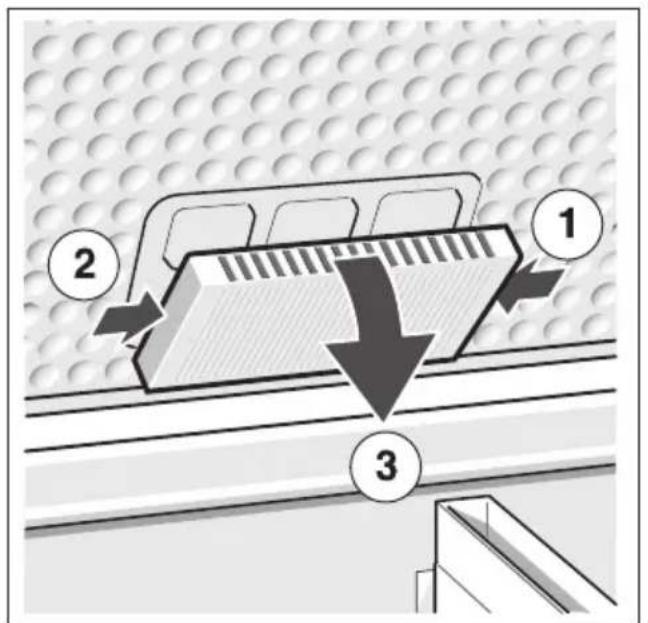 Diagram illustrating a mechanical or structural assembly with labeled components 1, 2, and 3, showing directional arrows and a textured background.