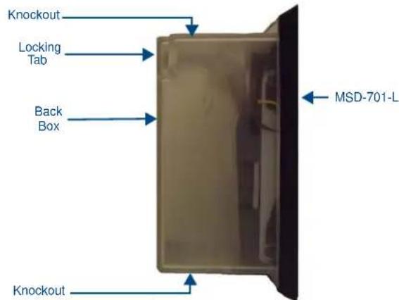 Knockout Locking Tab Back Box MSD-701-L Knockout