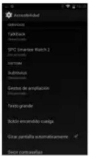 Aussolidado servicios TalkTrack SPIC Smartbox Watch 2 BERTOM Subtraveus Gestos de ampliación Texto grander Botdar encendido cueliga Graz pantalla automaticamente Sezar compañadas