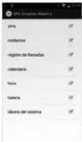 SPG (Suzanne Watch 3) ama contactos registro de llamados calendario hora bateria idicera del sicerna