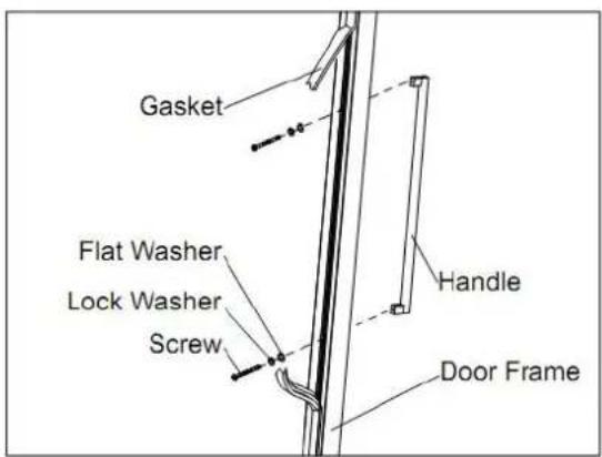 Gasket Flat Washer Lock Washer Screw Handle Door Frame