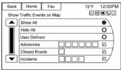 Back Home Fav 72°F 12:00PM Show Traffic Events on Map Show All Hide All User Defined Advisories □□□□□□ Closed Roads □ Incidents □□□□ ✓