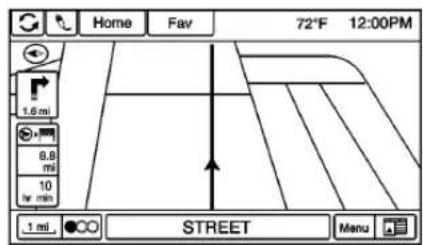 Home Fav 72°F 12:00PM 1.6 mi 8.8 mi 10 hr min 1 ml STREET Menu