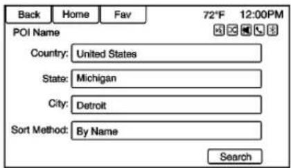 Back Home Fav 72°F 12:00PM POI Name Country: United States State: Michigan City: Detroit Sort Method: By Name Search