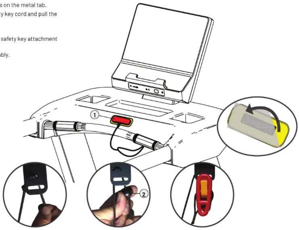 s on the metal tab. y key cord and pull the safety key attachment bly.