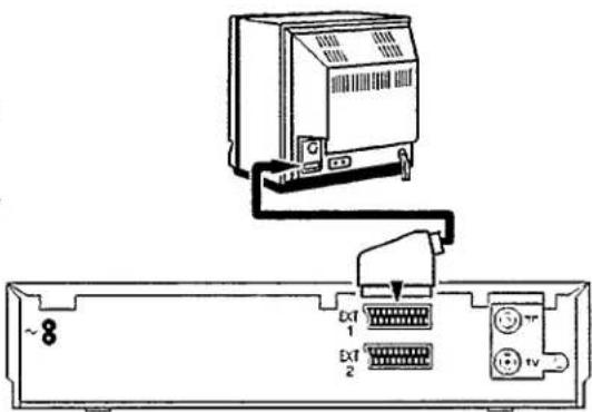 Diagram showing connection between an electronic device and a terminal block with labeled ports and connectors