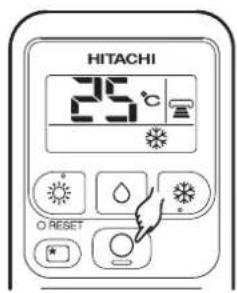 HITACHI 25°C O RESET