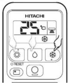 HITACHI 25°C O RESET