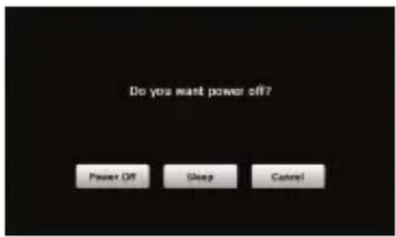 Do you want power off? Power Off Sleep Cancel