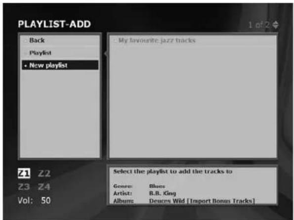 PLAYLIST-ADD Back Playlist • New playlist My favourite jazz tracks Select the playlist to add the tracks to Genre: Blues Artist: B.B. King Albums: Deuces Wild [Import Bonus Tracks] Vol: 50