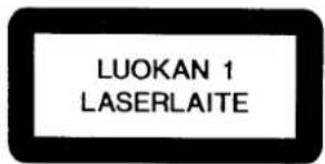 LUOKAN 1 LASERLAITE