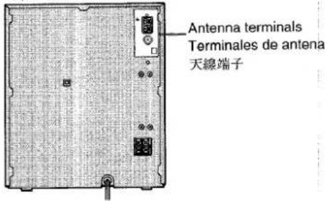 Antenna terminals Terminales de antenna 天線端子