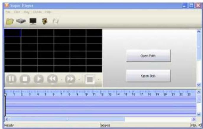 Super Player File View Play Change Help Open Path Open Disk Ready Source Play