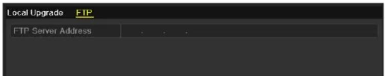 Local Upgrade FTP FTP Server Address . . .