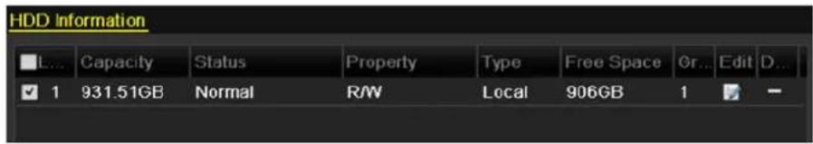 HDD Information L... Capacity Status Property Type Free Space Gr... Edit D... ✓ 1 931.51GB Normal R/W Local 906GB 1 -