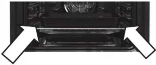 Defy DBO486 - Placing the wire shelf and tray onto the shelf runners properly - 1