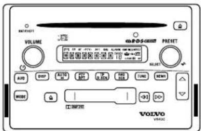 VOLUME VOLVO V800-0-0000 PRESET RESET AUTO OFF R TUN MEMS MODE IC DO VOLVO V800