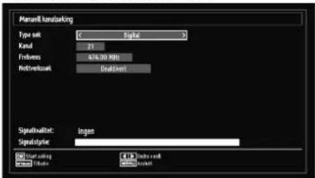 Manerll bandiking Type set: 50000000 Kaul 21 Freality 4% 30 MHz Nettvertkelt 0.0000000 Signalvallet: Inge Signalstyle: Start setting 100000000 End set 100000000